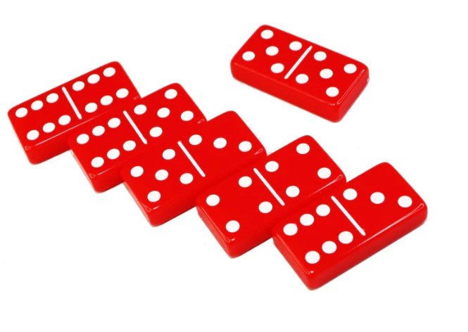 Double Six Dominoes without Spinners – Jumbo Tournament Set